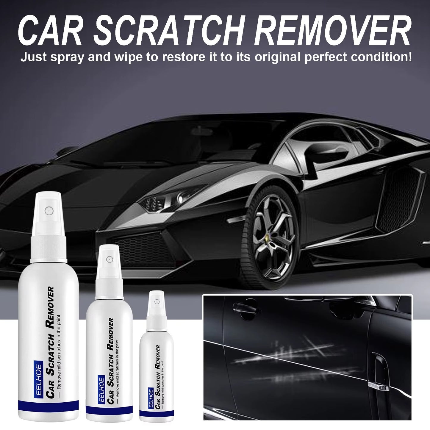 🔥Spray reparador de arañazos de pintura de coche🚙Adecuado para todos los colores de pintura del coche